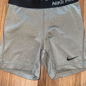 Nike Pro Heather Gray Shorts